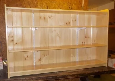 Pine Shelving.
